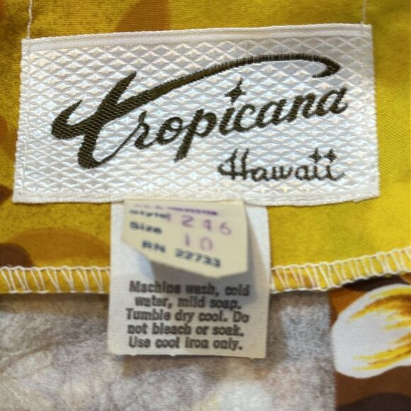 Vintage Tropicana Hawaiian floral maxi dress size 10 - Picture 10 of 12